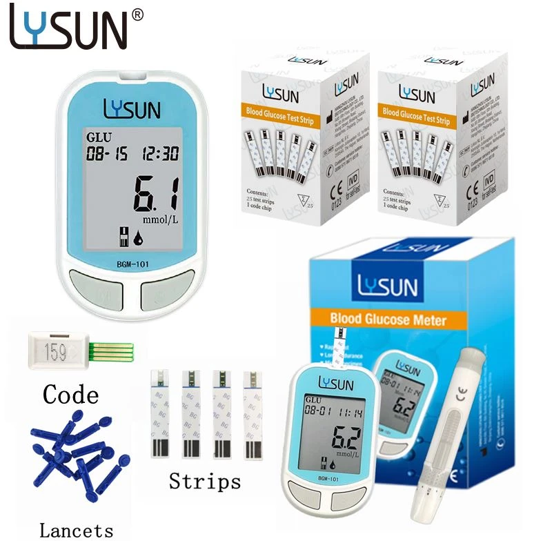 Lysun Hiqh মানের সস্তা সরঞ্জাম BGM-101 রক্তের গ্লুকোজ মনিটর